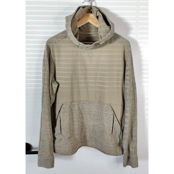 Nike Yoga Mens Loose Fit Size Medium Pullover Hoodie Desert Beige DH1931-230